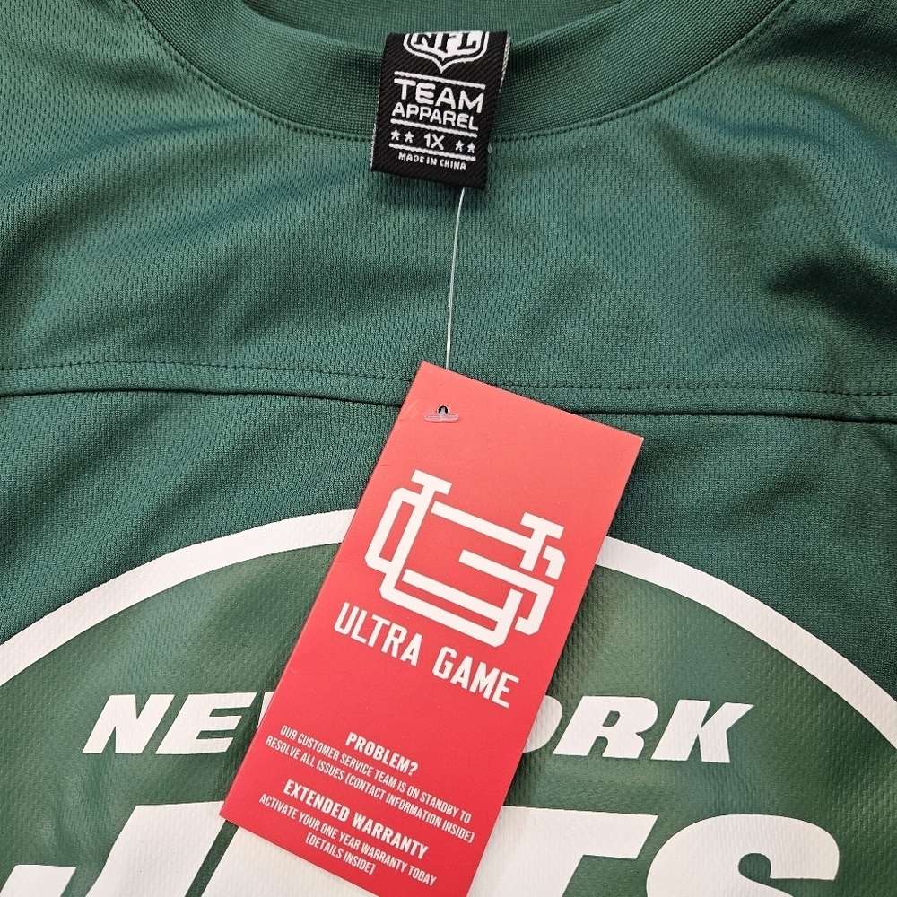 NFL Team Apparel Ultra Game Women's Jets Green Jersey Size 1X 60 Anniversary - Picture 4 of 8